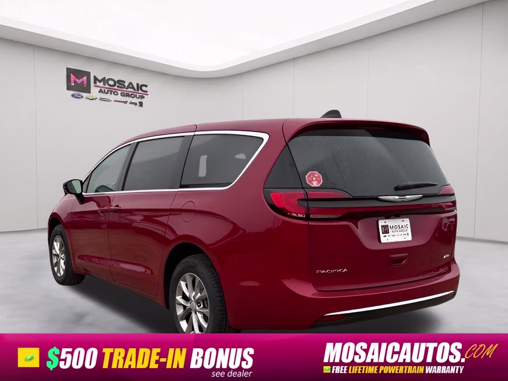 2026 Red Hot Pearlcoat Chrysler Pacifica Select Uconnect Theater Family Group II AWD Van