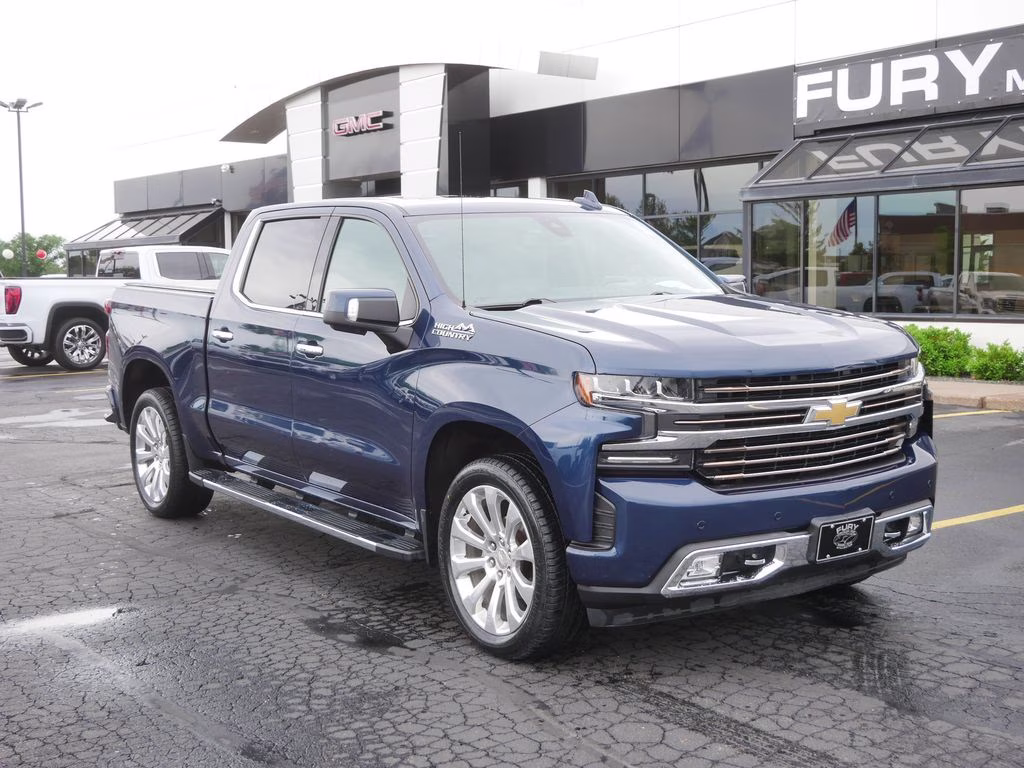 2021 Northsky Blue Metallic Chevrolet Silverado 1500 High Country 4X4 Truck
