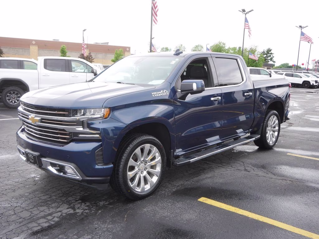 2021 Northsky Blue Metallic Chevrolet Silverado 1500 High Country 4X4 Truck