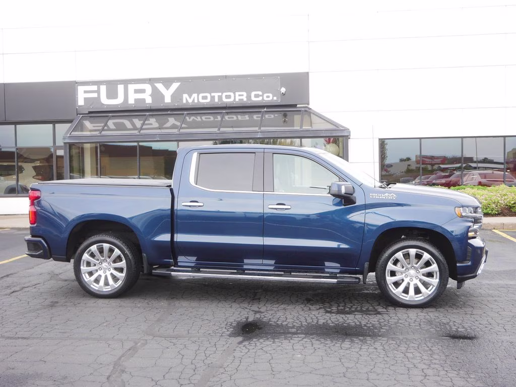 2021 Northsky Blue Metallic Chevrolet Silverado 1500 High Country 4X4 Truck