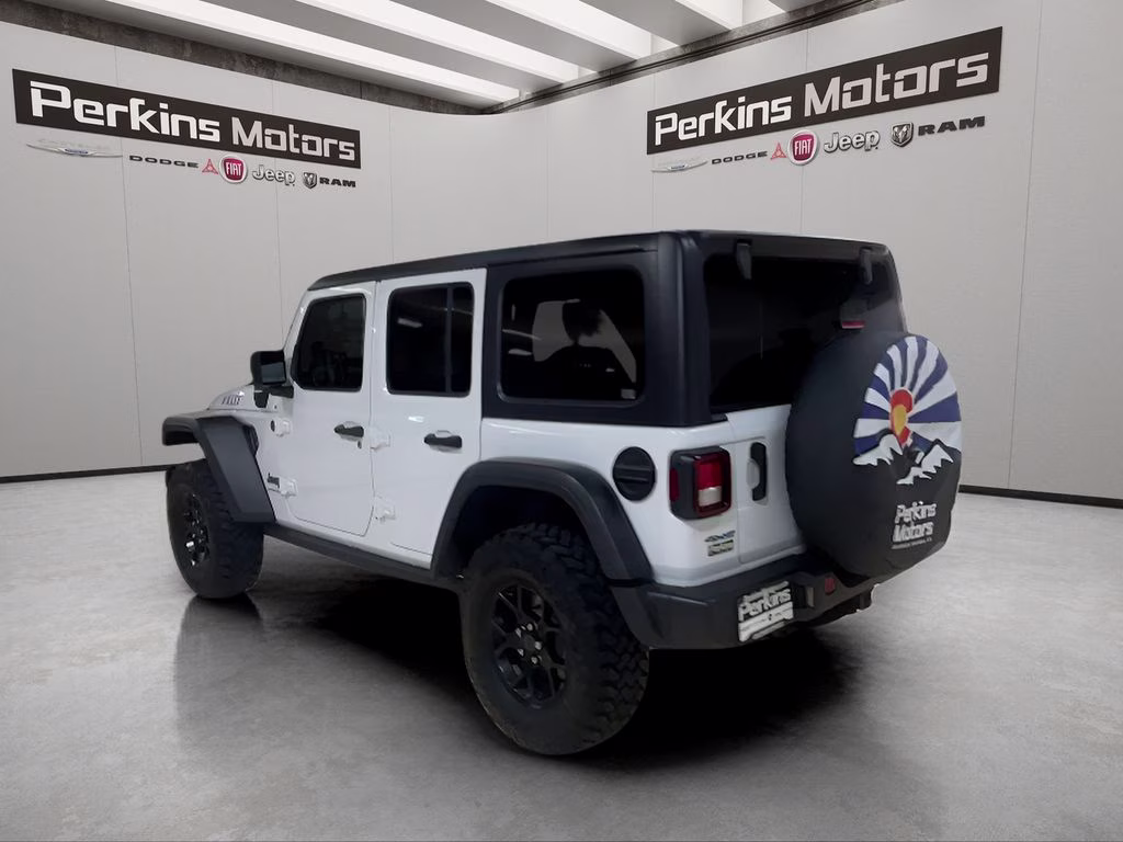 2025 Bright White Clearcoat Jeep Wrangler 4xe Willys 4X4 SUV