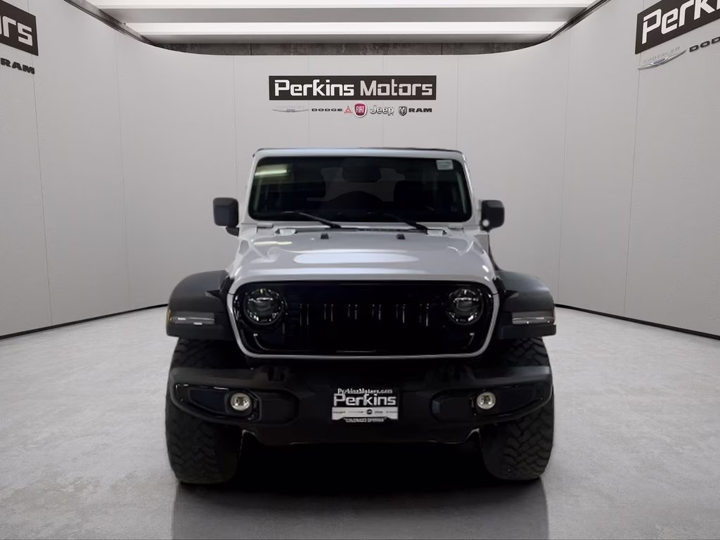 2025 Bright White Clearcoat Jeep Wrangler 4xe Willys 4X4 SUV