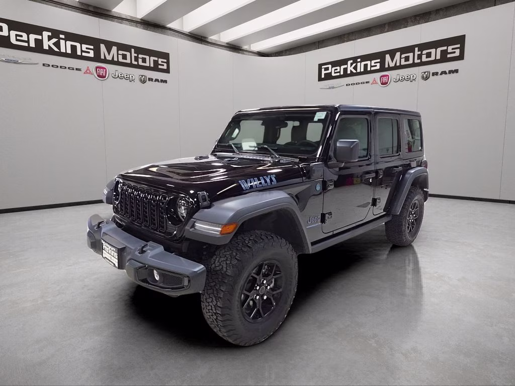 2025 Black Clearcoat Jeep Wrangler 4xe Willys 4X4 SUV