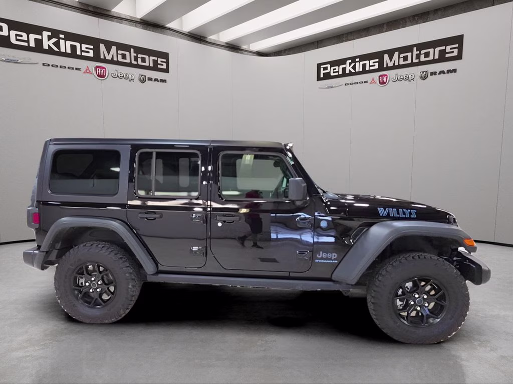 2025 Black Clearcoat Jeep Wrangler 4xe Willys 4X4 SUV