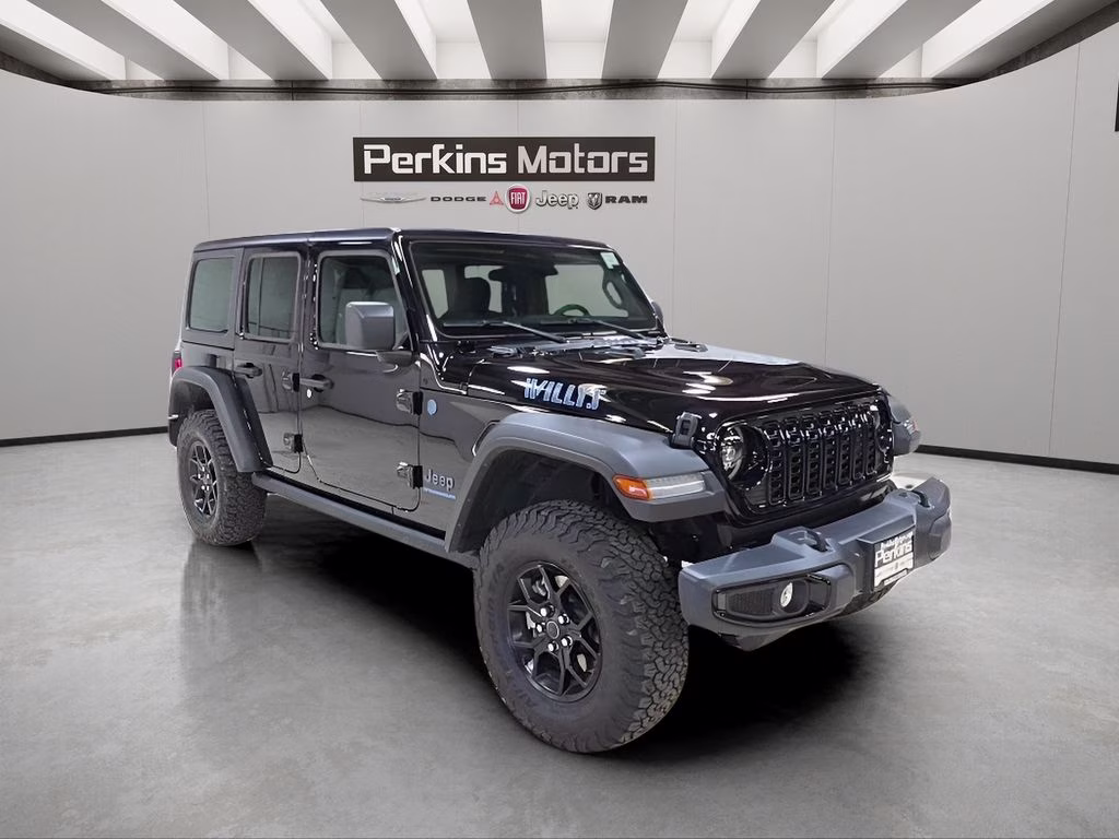 2025 Black Clearcoat Jeep Wrangler 4xe Willys 4X4 SUV