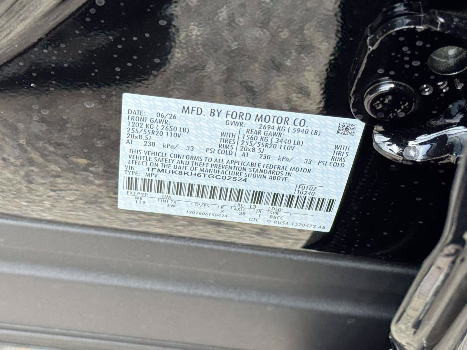 2026 Black Ford Explorer ST-Line 4X4 SUV