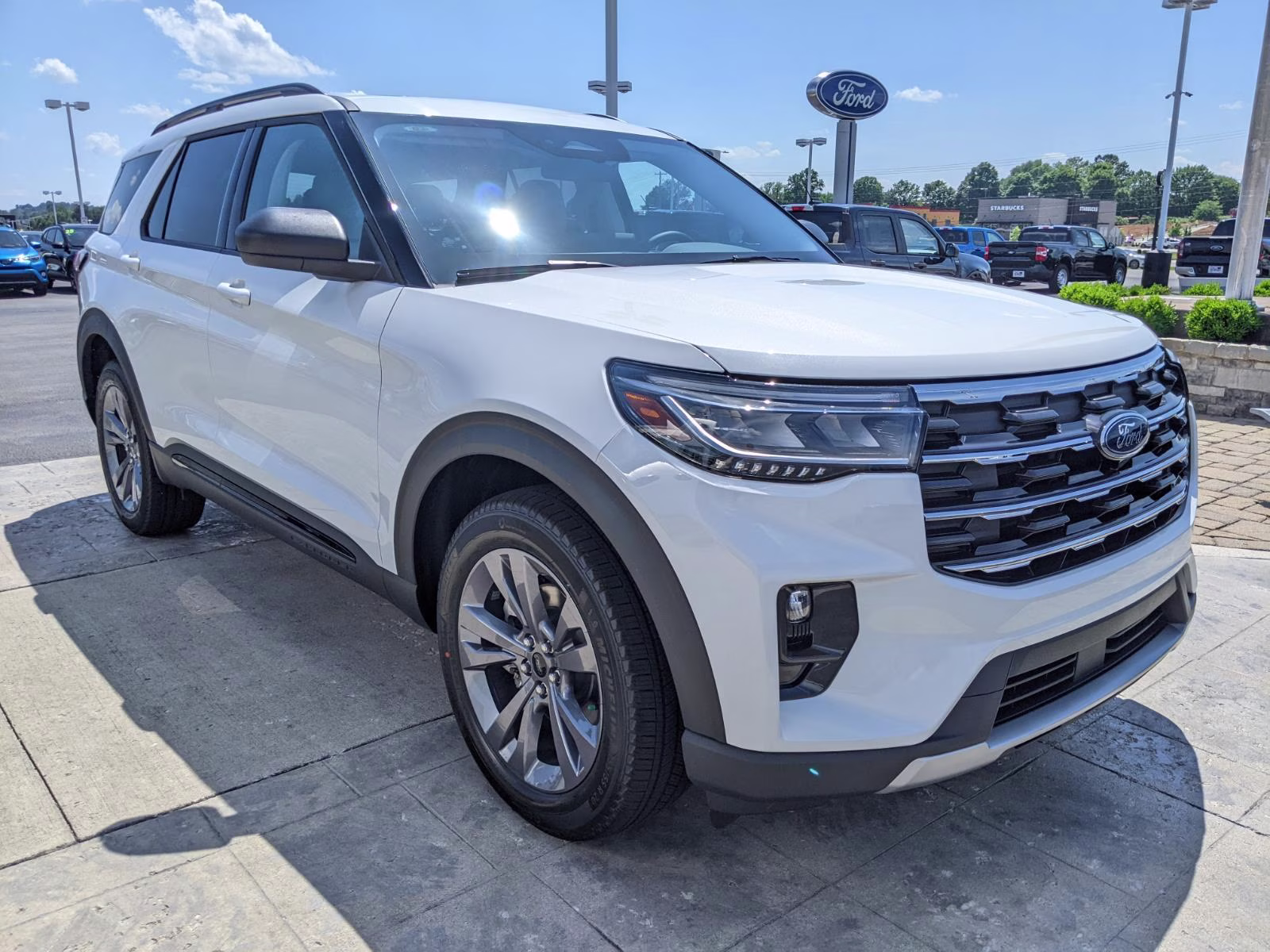2026 Star White Metallic Tri-Coat Ford Explorer Active 4X4 SUV
