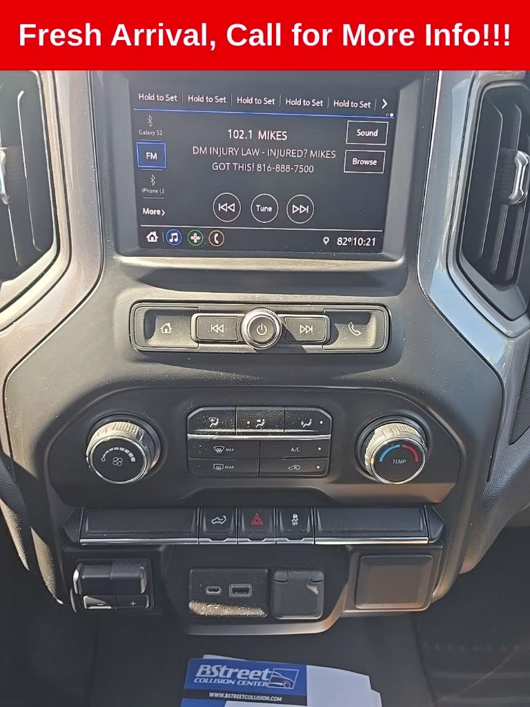 2021 Northsky Blue Metallic Chevrolet Silverado 1500 Custom 4X4 Truck