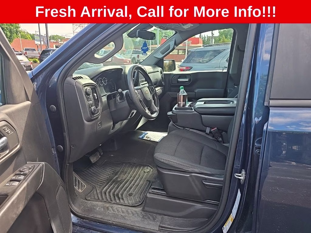 2021 Northsky Blue Metallic Chevrolet Silverado 1500 Custom 4X4 Truck