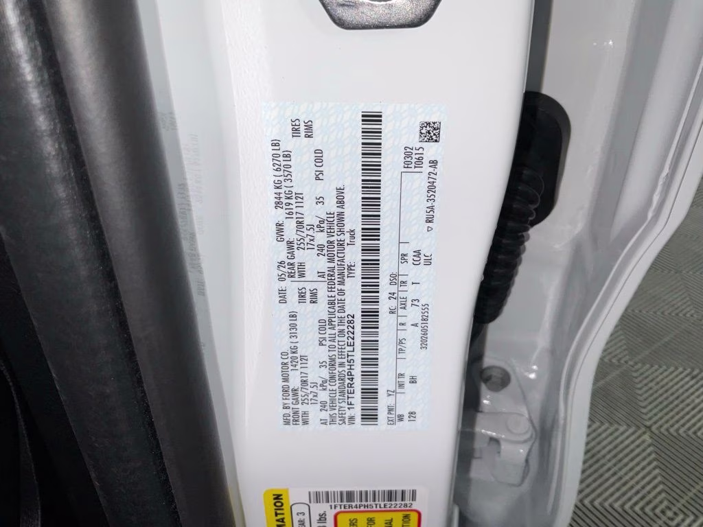 2026 Oxford White Ford Ranger XL 4X4 Truck
