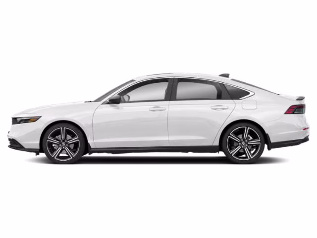 2025 White Honda Accord Hybrid Sport FWD Sedan