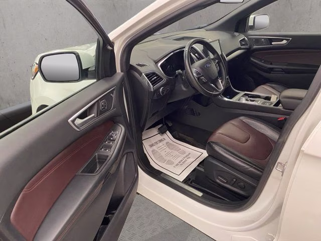 2021 White Metallic Ford Edge Titanium AWD SUV