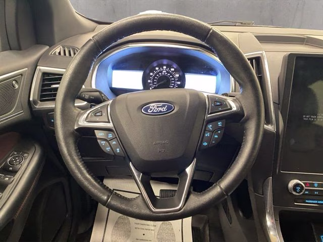 2021 White Metallic Ford Edge Titanium AWD SUV