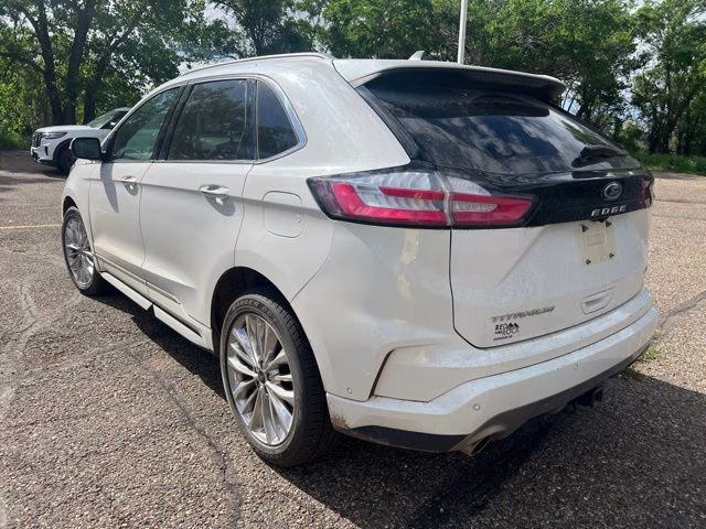 2021 White Ford Edge Titanium AWD SUV