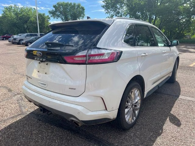 2021 White Ford Edge Titanium AWD SUV