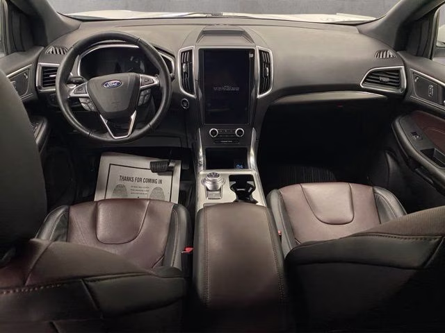 2021 White Metallic Ford Edge Titanium AWD SUV