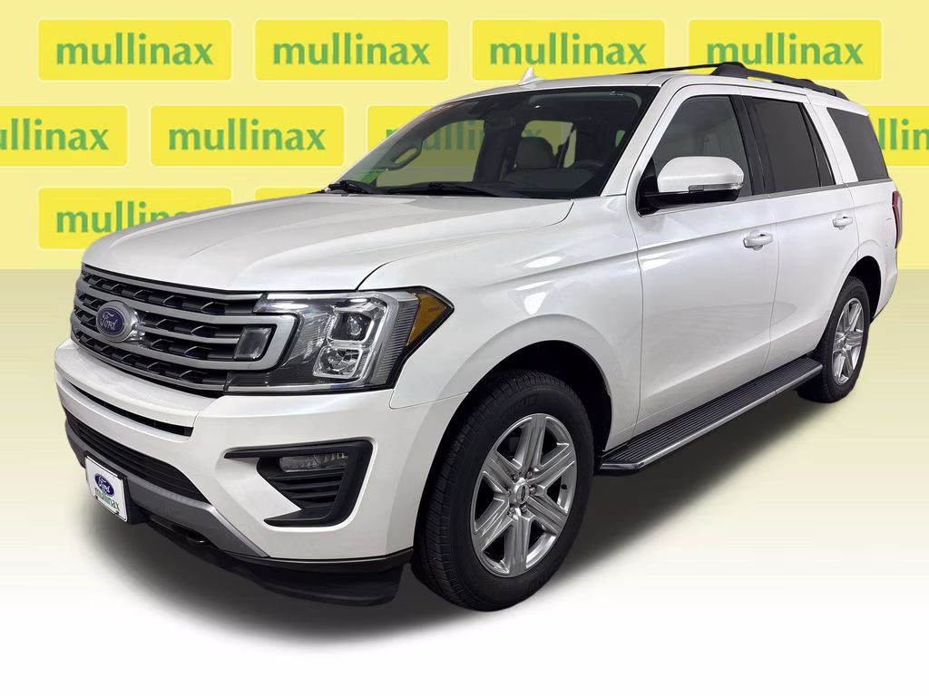 2019 White Platinum Clearcoat Metallic Ford Expedition XLT 4X4 SUV