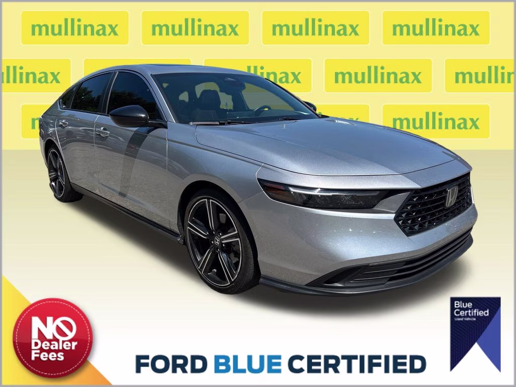2024 Solar Silver Metallic Honda Accord Hybrid Sport FWD Sedan