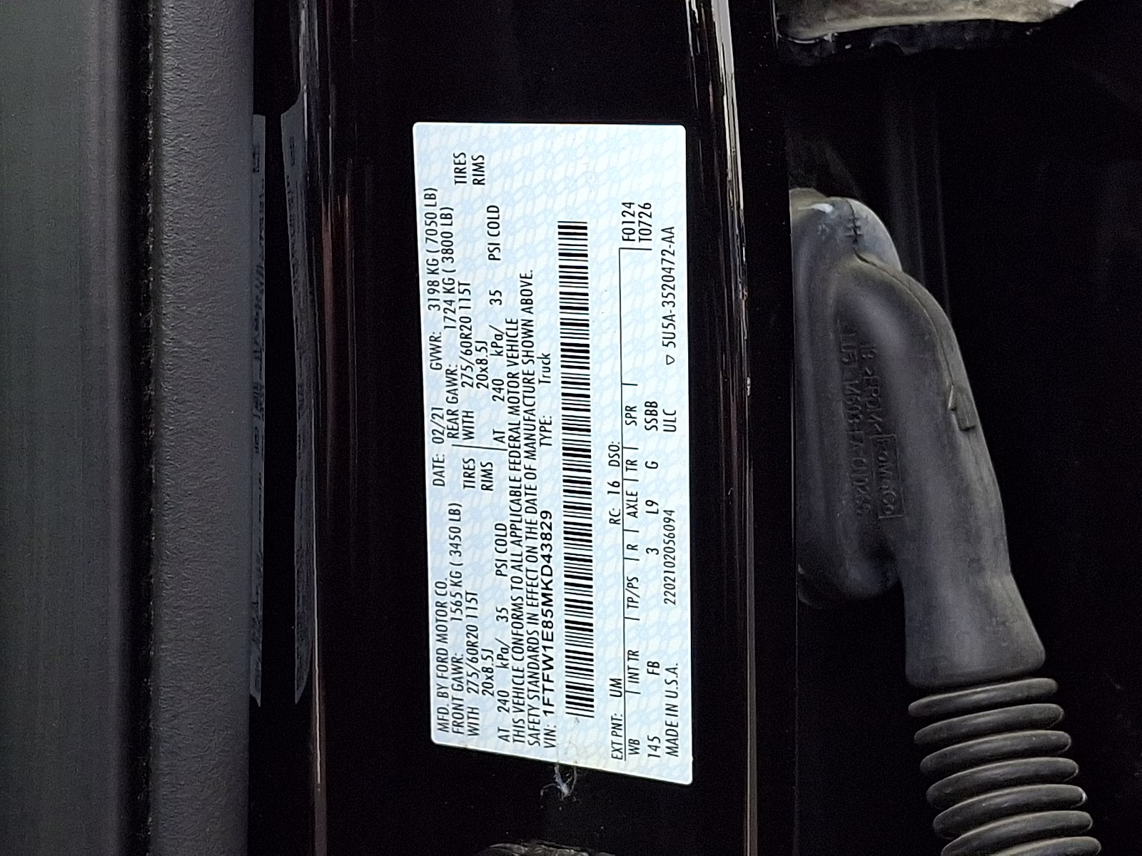 2021 Agate Black Metallic - UM Ford F-150 XLT 4X4