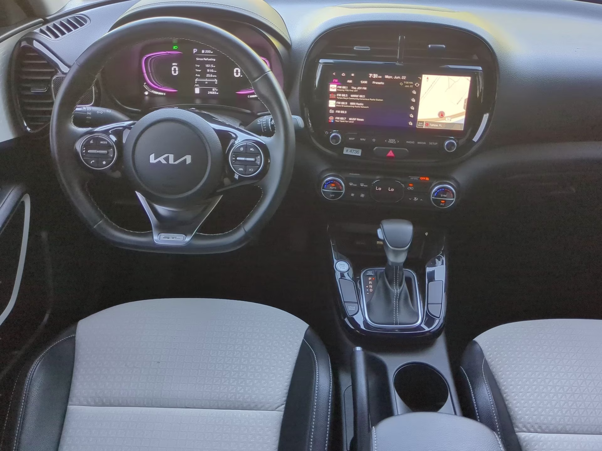 2024 Surf Blue W/Black Roof Kia Soul GT-Line FWD Hatchback