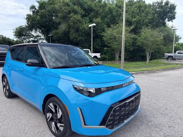 2024 Surf Blue W/Black Roof Kia Soul GT-Line FWD Hatchback