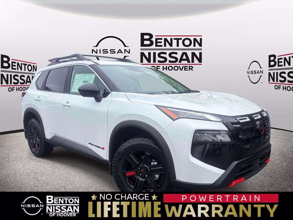 2026 Everest White Pearl Tricoat Nissan Rogue Rock Creek AWD SUV