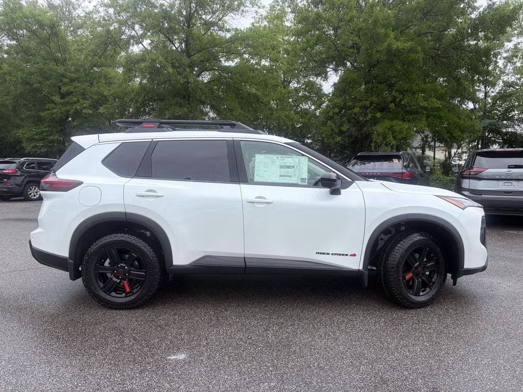 2026 Everest White Pearl Tricoat Nissan Rogue Rock Creek AWD SUV