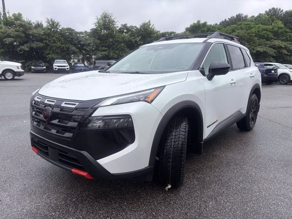 2026 Everest White Pearl Tricoat Nissan Rogue Rock Creek AWD SUV