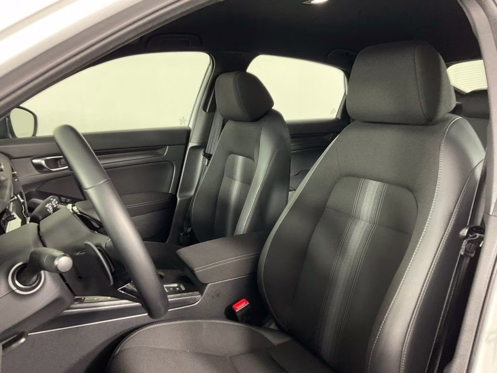 2024 Platinum White Pearl Honda Civic Sport FWD Hatchback