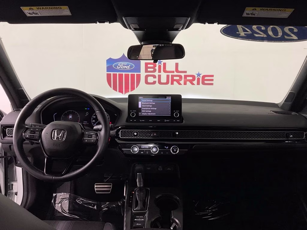 2024 Platinum White Pearl Honda Civic Sport FWD Hatchback