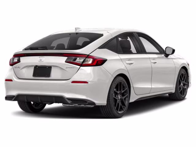 2024 Platinum White Pearl Honda Civic Sport FWD Hatchback