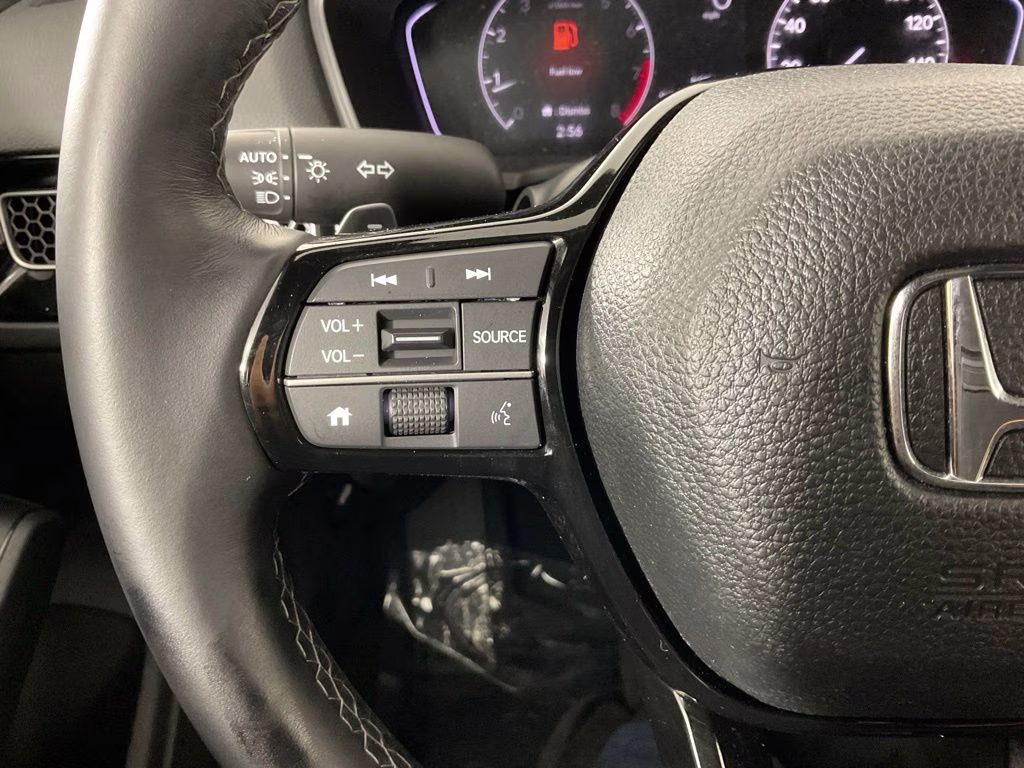 2024 Platinum White Pearl Honda Civic Sport FWD Hatchback