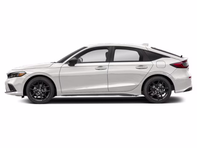 2024 Platinum White Pearl Honda Civic Sport FWD Hatchback