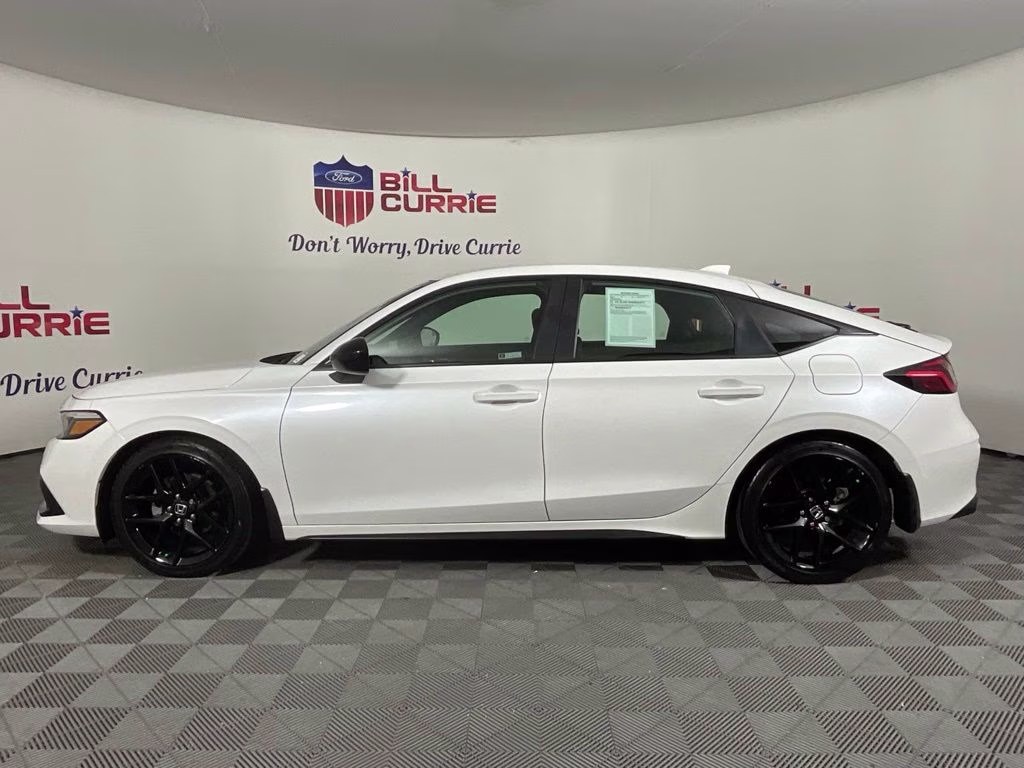 2024 Platinum White Pearl Honda Civic Sport FWD Hatchback