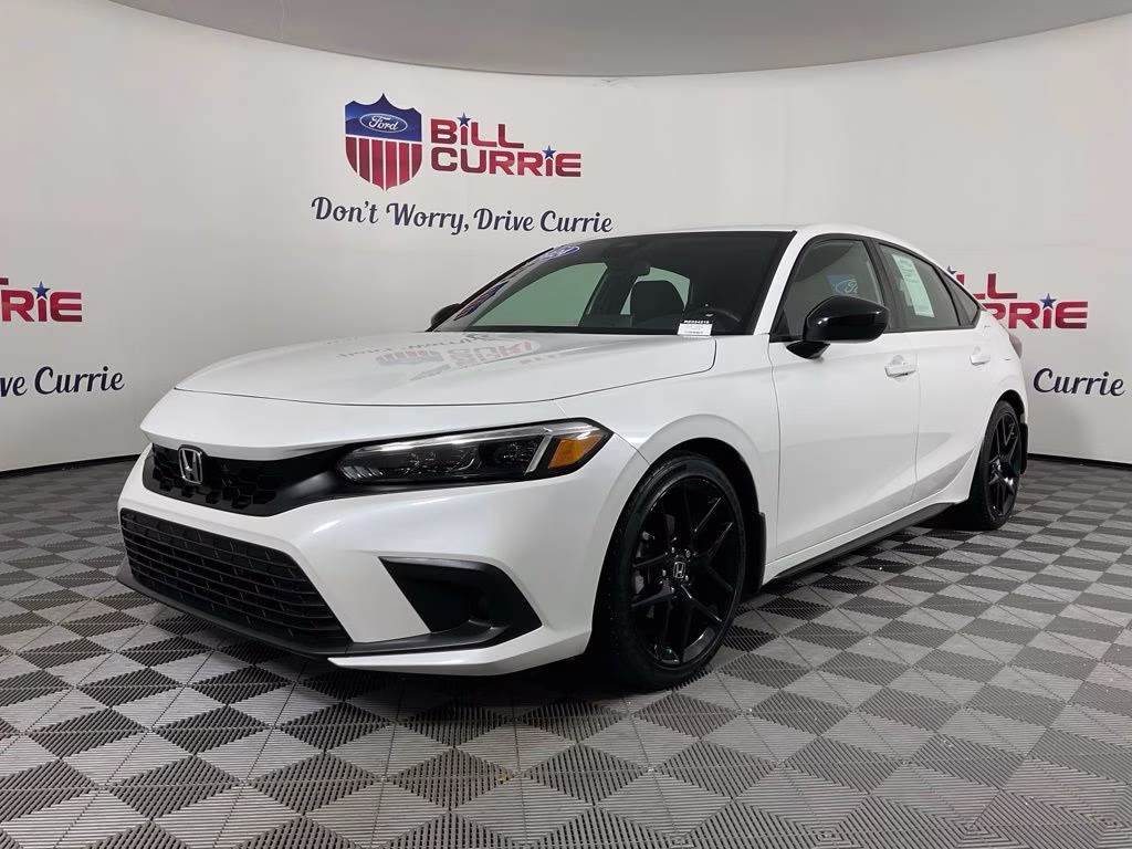 2024 Platinum White Pearl Honda Civic Sport FWD Hatchback