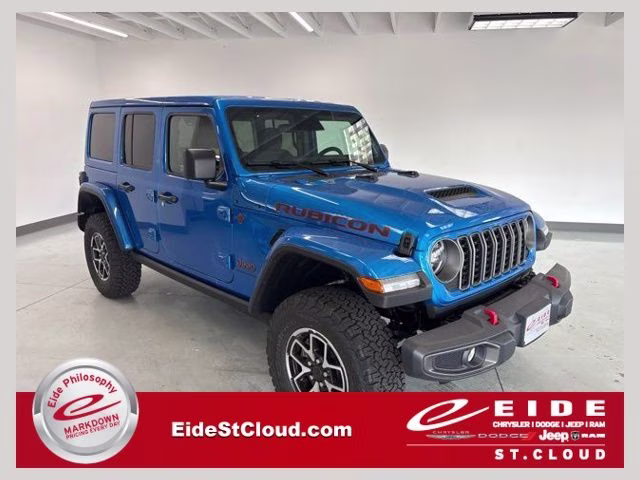 2026 Hydro Blue Pearl Coat Jeep Wrangler Rubicon 4X4 SUV