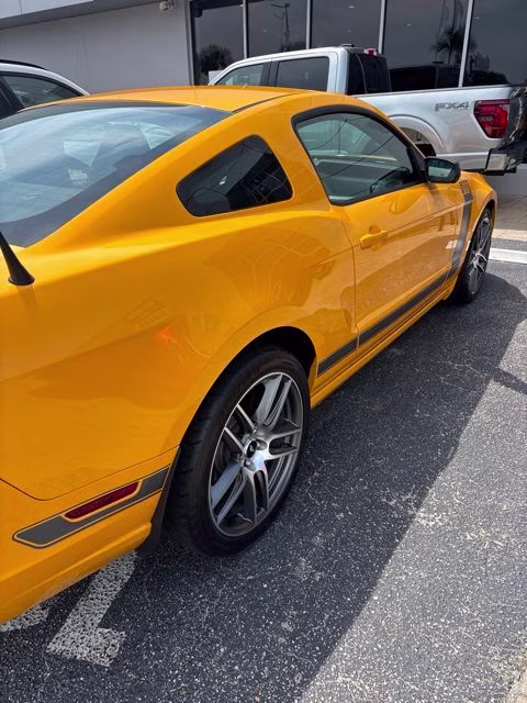 2013 Yellow Ford Mustang Boss 302 RWD Coupe