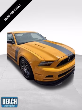 2013 Yellow Ford Mustang Boss 302 RWD Coupe