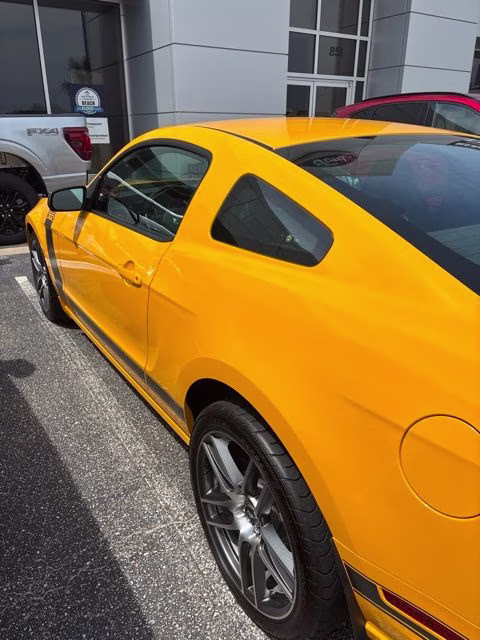 2013 Yellow Ford Mustang Boss 302 RWD Coupe