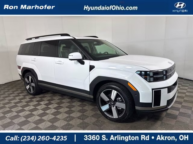 2025 Serenity White Hyundai Santa Fe Hybrid Limited AWD SUV