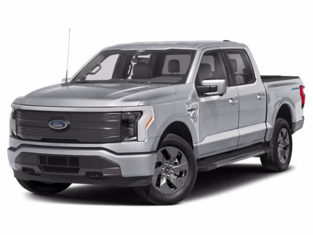 2023 Silver Metallic Ford F-150 Lightning Lariat AWD Truck