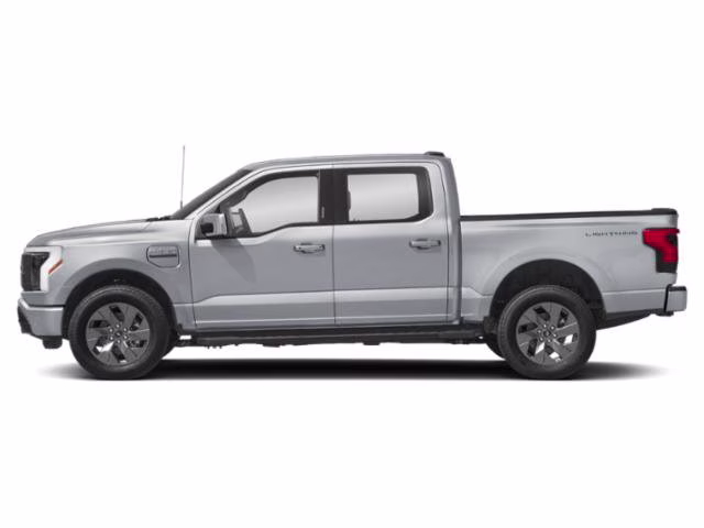2023 Silver Metallic Ford F-150 Lightning Lariat AWD Truck