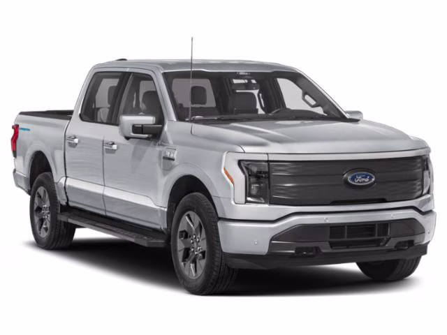 2023 Silver Metallic Ford F-150 Lightning Lariat AWD Truck