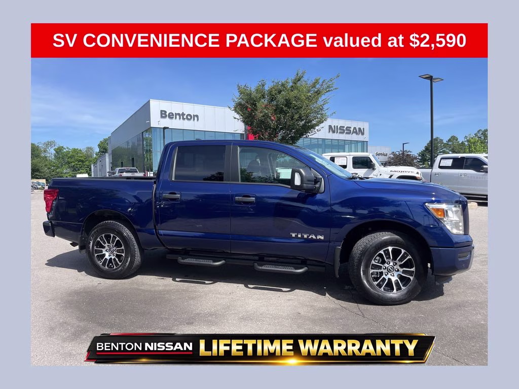 2024 Deep Blue Pearl Nissan Titan SV 4X4 Truck