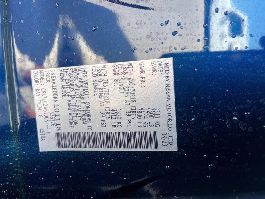 2024 Deep Blue Pearl Nissan Titan SV 4X4 Truck