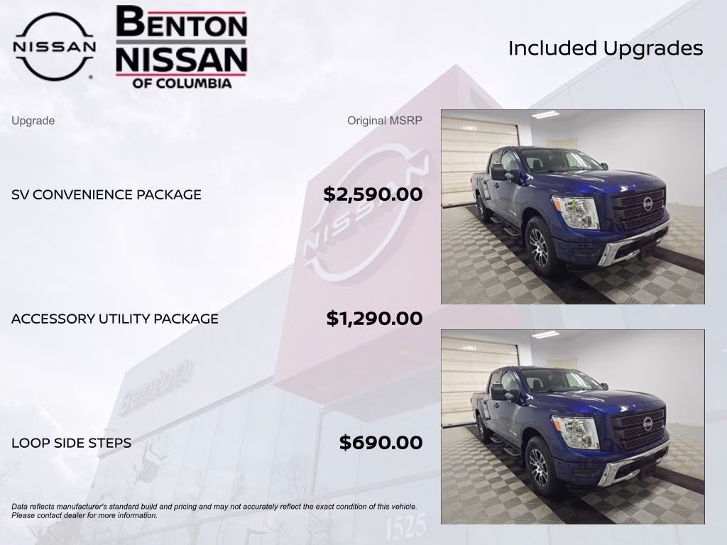 2024 Deep Blue Pearl Nissan Titan SV 4X4 Truck