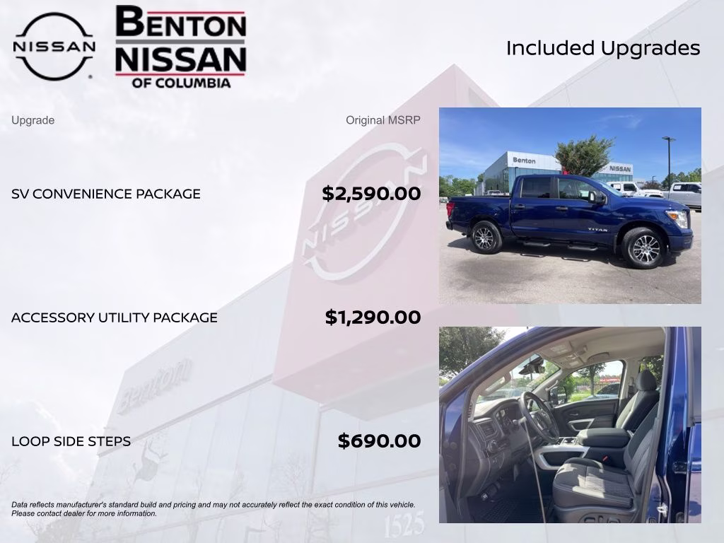 2024 Deep Blue Pearl Nissan Titan SV 4X4 Truck