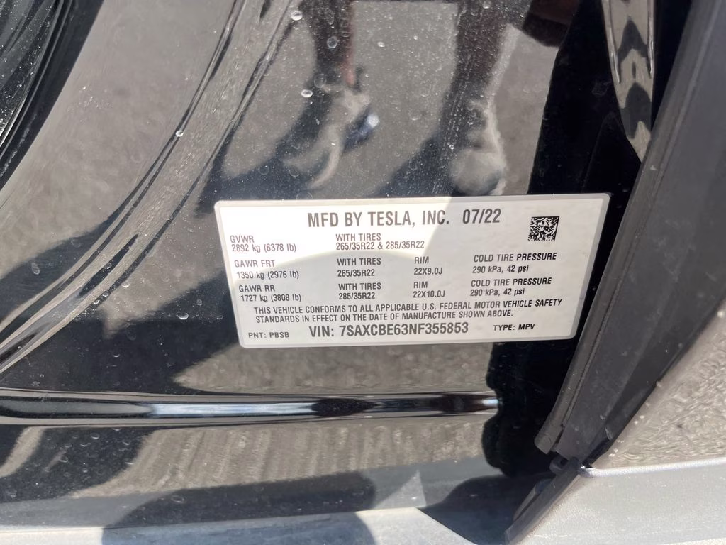 2022 Black Tesla Model X Plaid AWD SUV
