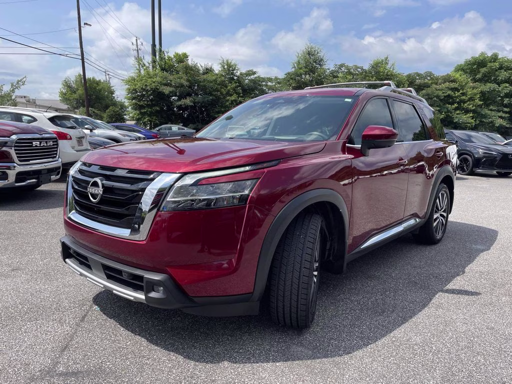 2022 Scarlet Ember Tintcoat Nissan Pathfinder Platinum FWD SUV