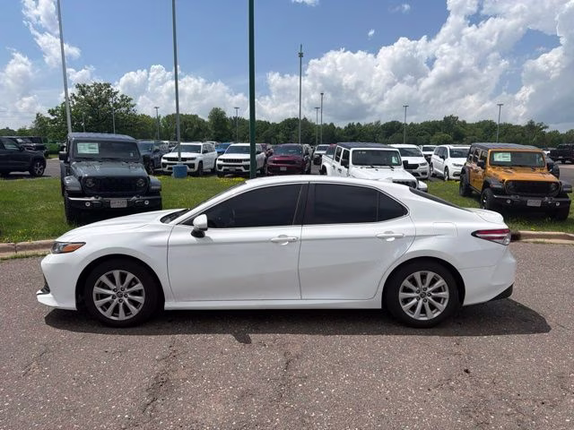 2020 Super White Toyota Camry LE FWD Sedan